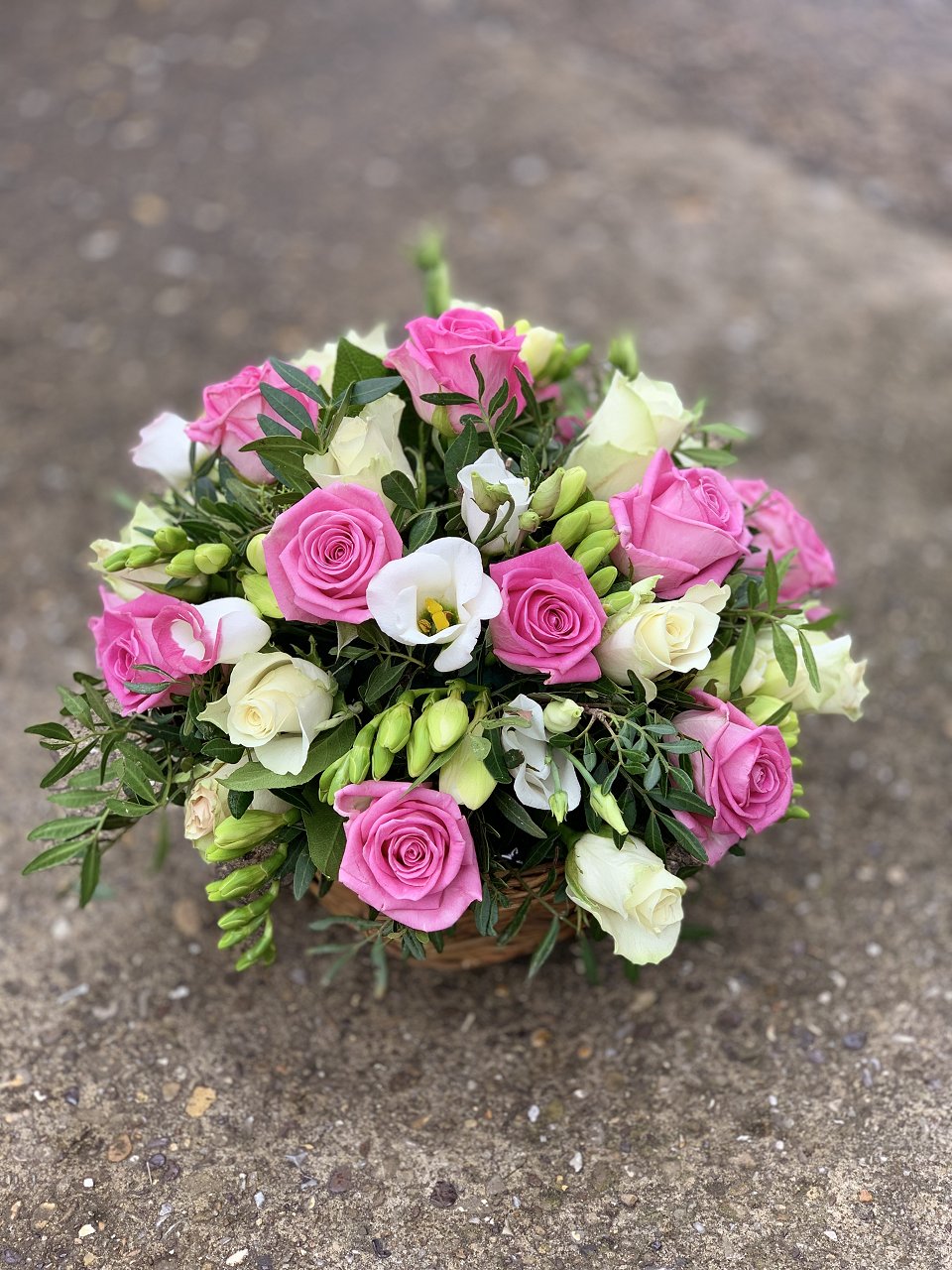 Pink & White Rose Posy