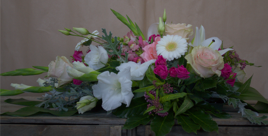 Pink and Ivory Single ended spray