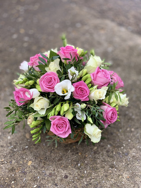 Pink & White Rose Posy