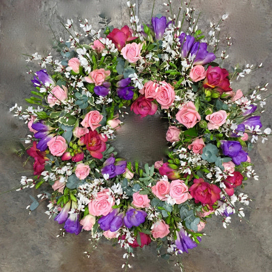 Spray Rose and Freesia Wreath