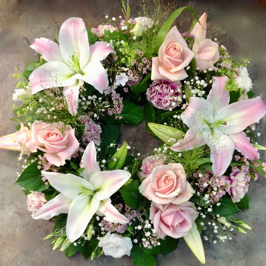 Rose and Lily Wreath